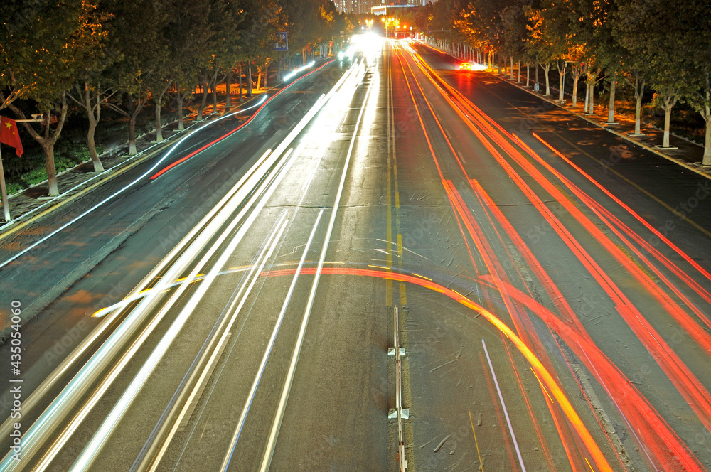 Traffic tracks in the city at night Traffic tracks in the city at night