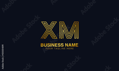 XM X M initial logo | initial based abstract modern minimal creative logo, vector template image. luxury logotype logo, real estate homie logo. typography logo. initials logo.
 photo