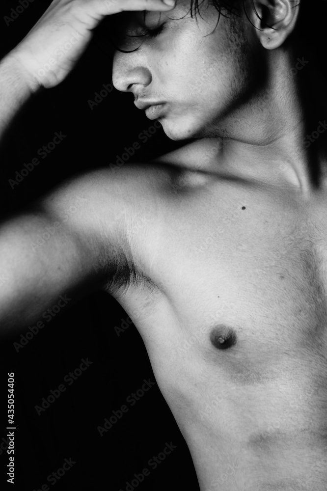 Dark portrait of handsome man , Tall, Dark and Handsome , black and white , Vastav Kharat Dark portrait of handsome man , Tall, Dark and Handsome , black and white , Vastav Kharat