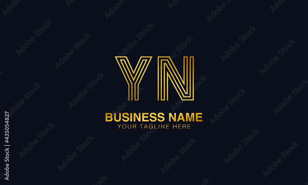 YN Y N initial logo | initial based abstract modern minimal creative logo, vector template image. luxury logotype logo, real estate homie logo. typography logo. initials logo.
 - obrazy, fototapety, plakaty 