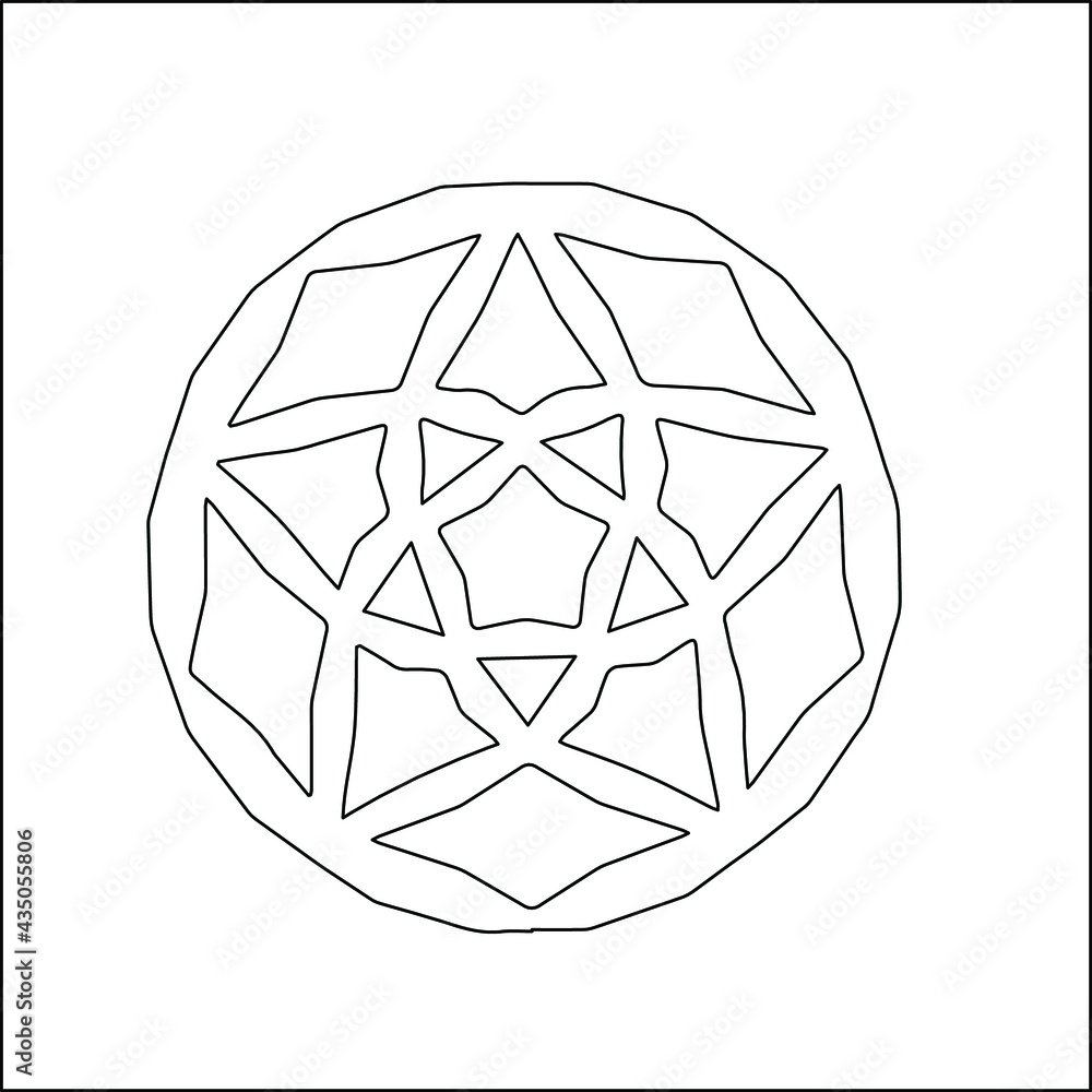 simple mandala with geometric patterns
