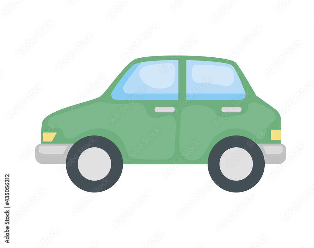 Isolated green car
