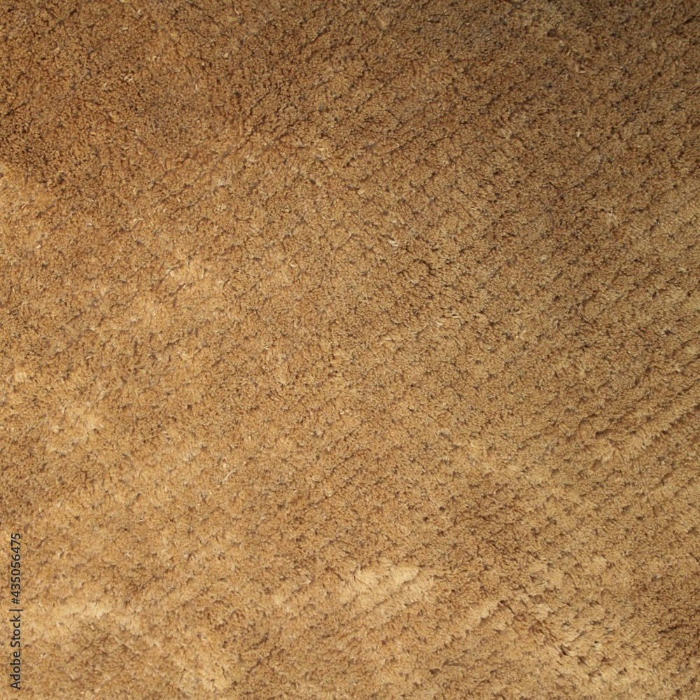 Fototapeta premium Brown shaggy carpet close up texture