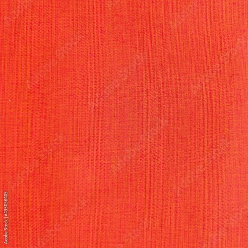 Bright orange woven cotton fabric texture