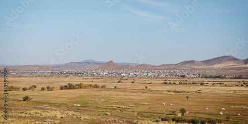 Steppe and foothills View of Ivolginsk in the Republic of Buryatia