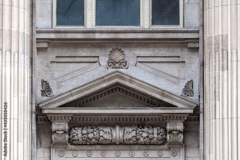 The colonial architecture of the former 'Bank of Toronto' in Yonge Street, Toronto, Canada