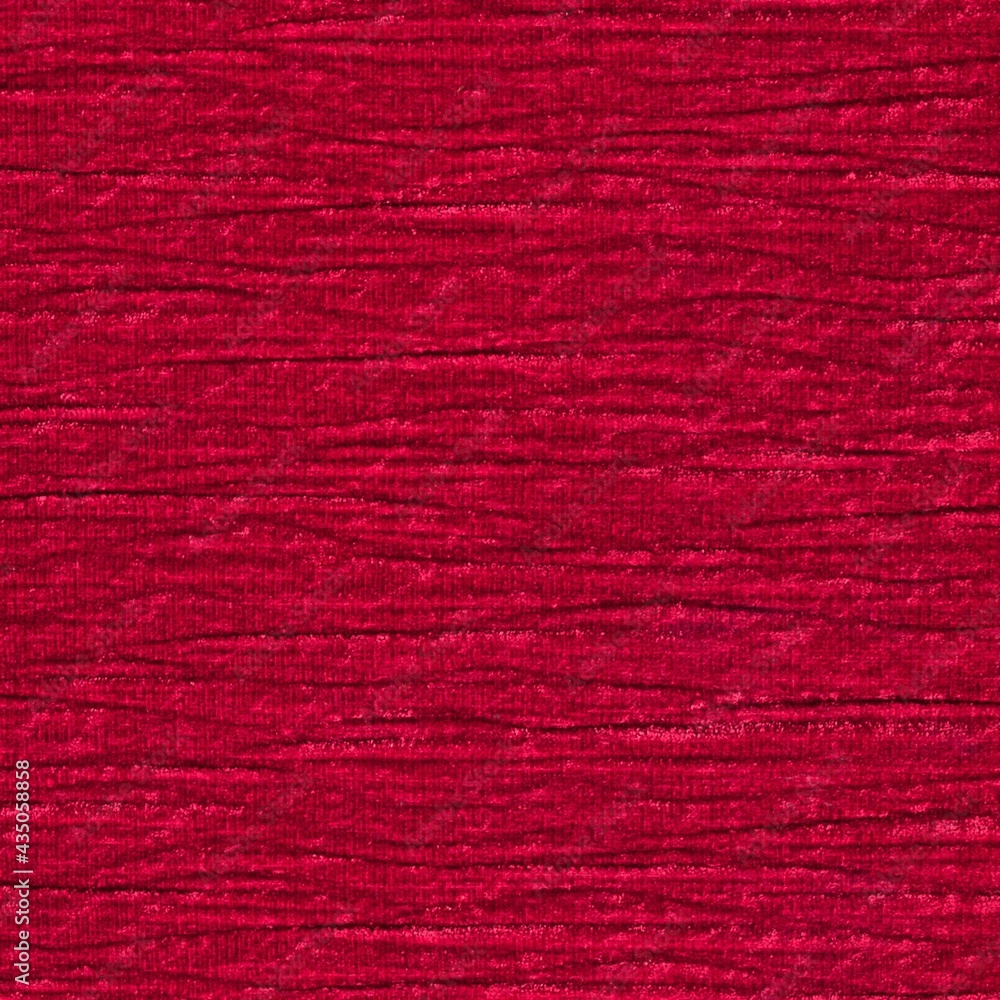 Red pleated velvet curtain fabric texture Red pleated velvet curtain fabric texture