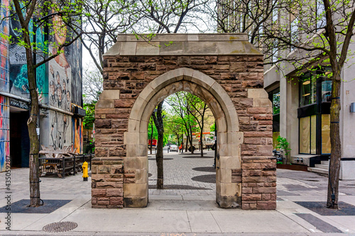 Photography The McGill Arch in Yonge Street in the Toronto downtown, Canada