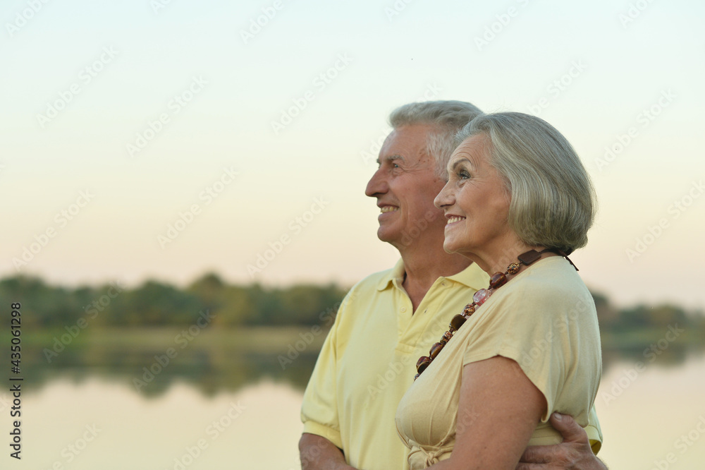 portrait of beautiful caucasian senior couple portrait of beautiful caucasian senior couple