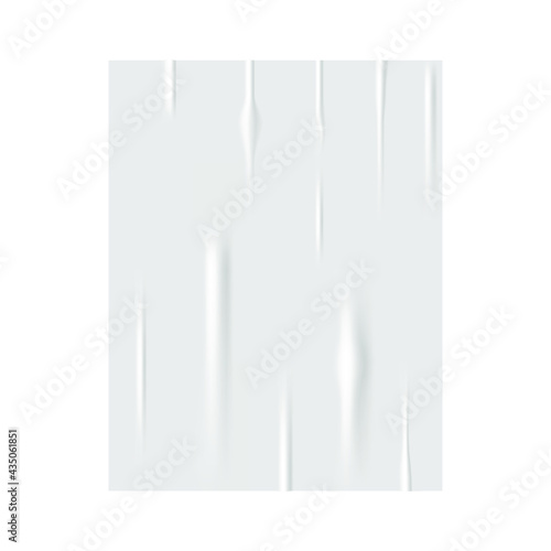 Bad glued paper sheet texture, vector illustration