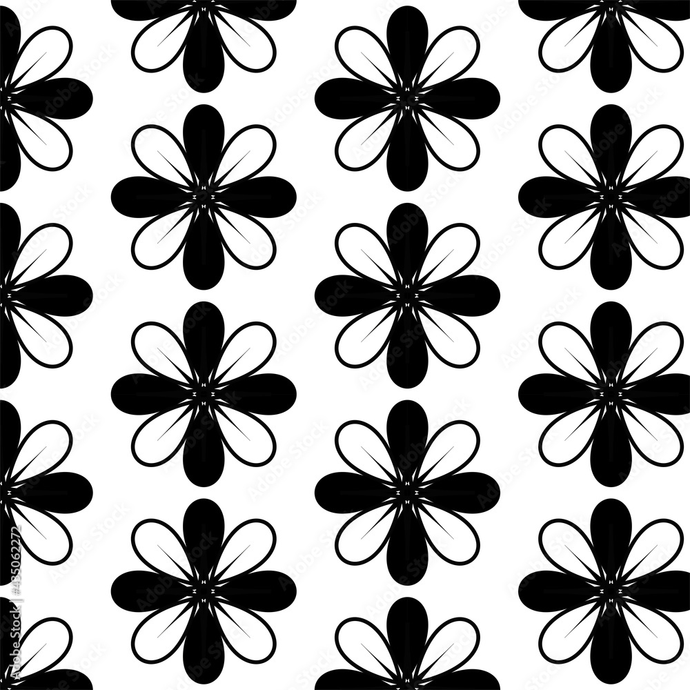 Graphic flower pattern for your design and background