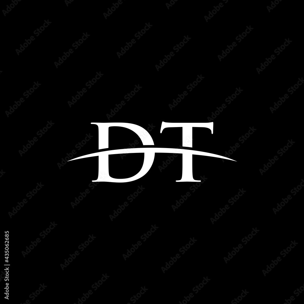 Initial letter DT, overlapping movement swoosh horizon, logo design inspiration company Initial letter DT, overlapping movement swoosh horizon, logo design inspiration company