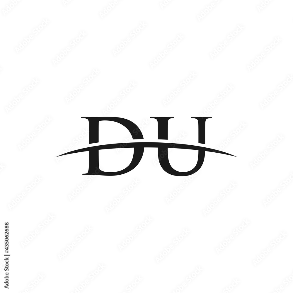 Initial letter DU, overlapping movement swoosh horizon, logo design inspiration company Initial letter DU, overlapping movement swoosh horizon, logo design inspiration company