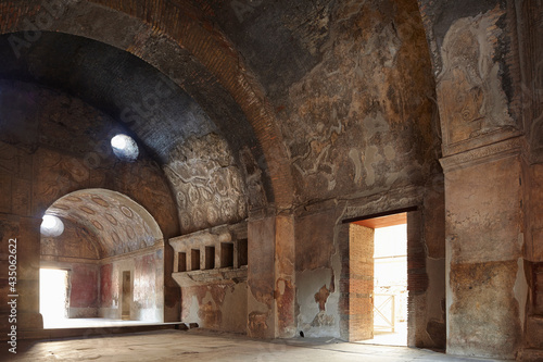 Italy, Pompeii stabian baths, archaeological site, nobody photo