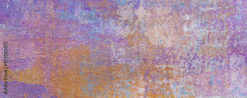 Abstract texture. Versatile artistic backdrop for creative design projects: posters, banners, invitations, cards, websites, wallpapers. Raster image. Mixed media. Blue, violet, ocher and pink colors. © tofutyklein