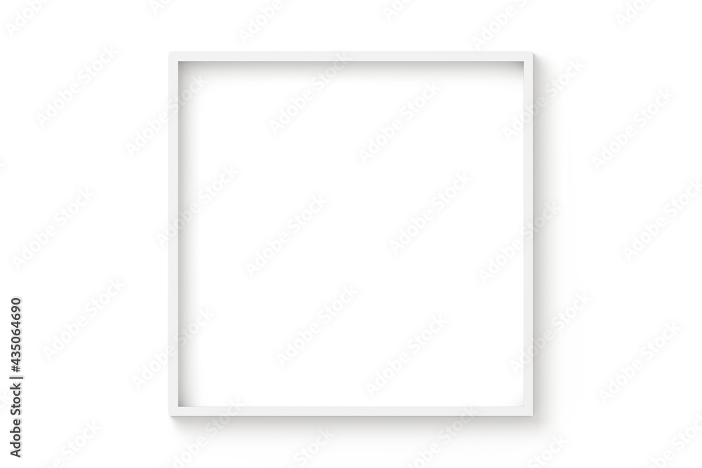 Obraz premium White frame blank picture frame 3d rendering in high resolution
