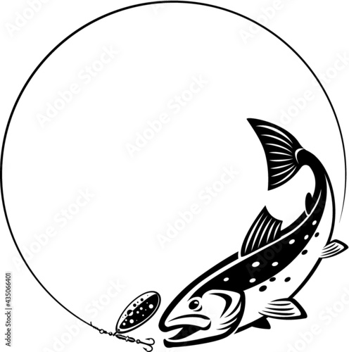 fish chasing fishing lure