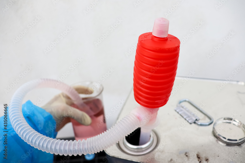 Use a pump to bring dangerous chemicals Use a pump to bring dangerous chemicals