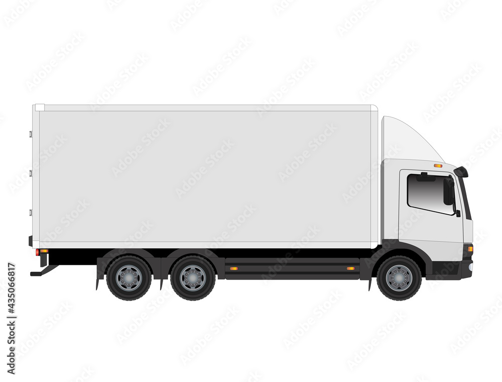Vector Illustration of Truck with white background Vector Illustration of Truck with white background