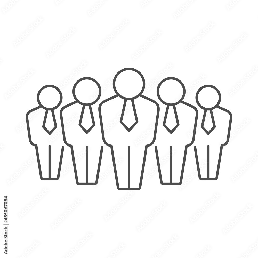 People group or team line icon People group or team line icon