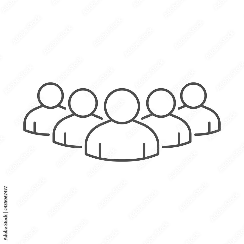 People group or team line icon People group or team line icon