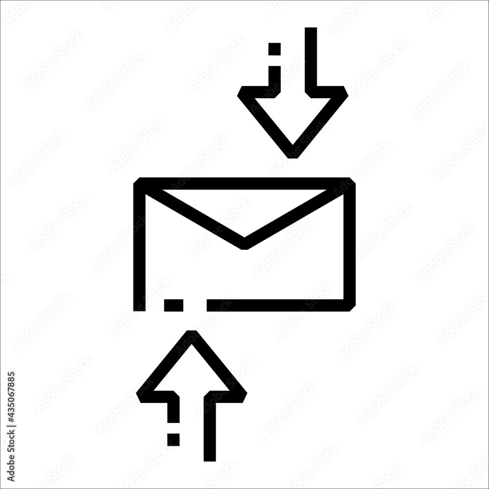 receive and send message icon vector design receive and send message icon vector design