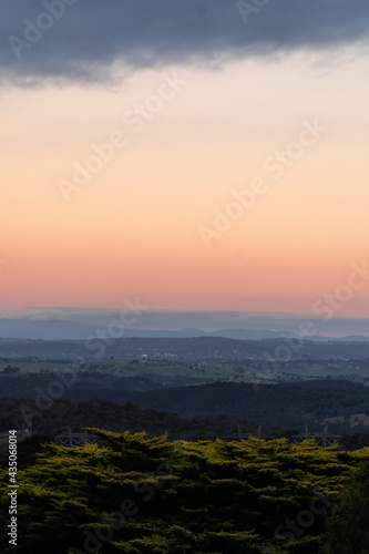 sunset over the mountains