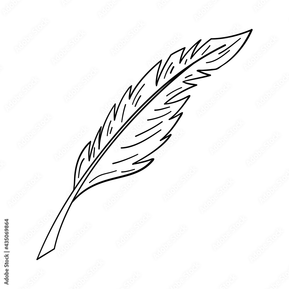 Obraz premium Writing Feather Icon