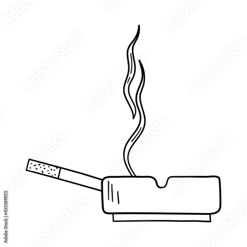 Cigarette In An Ashtray Icon