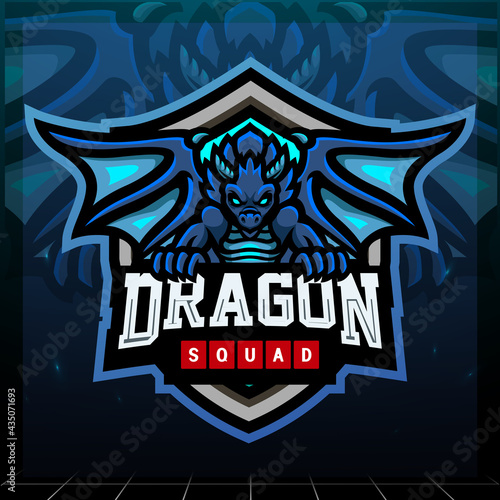 Dragon mascot. esport logo design