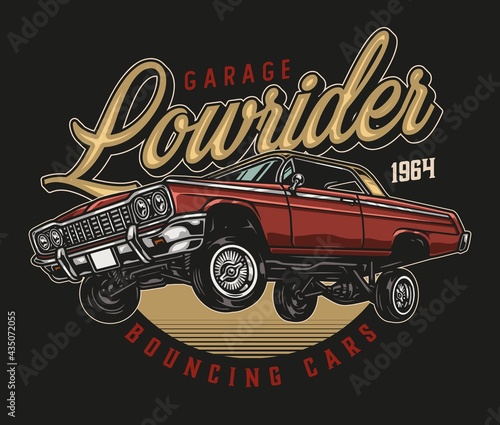 Custom car repair service colorful logo