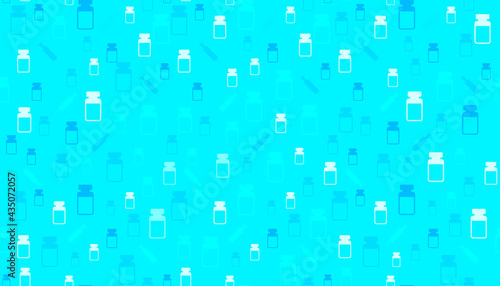 Vector illustration of Coronavirus vaccine background. Covid-19 vaccination concept.