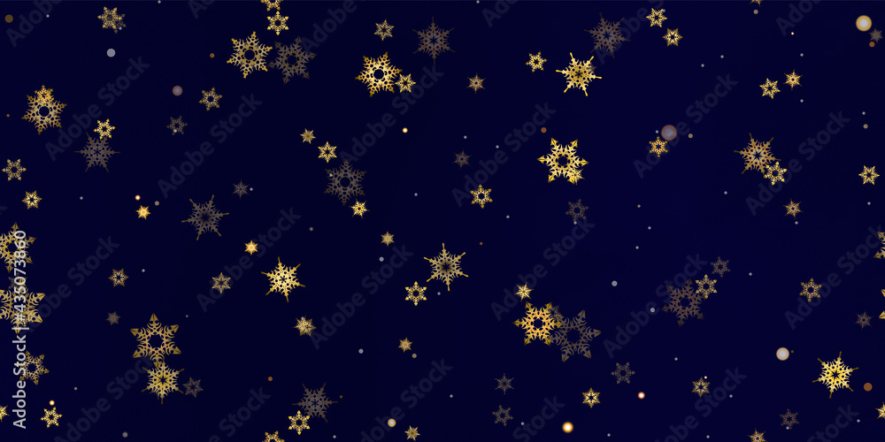 Gold Falling Snowflakes seamless pattern. Gold Falling Snowflakes seamless pattern.