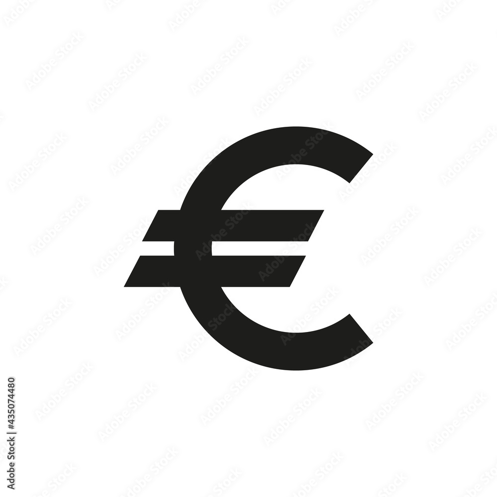 Euro currency symbol icon for web and mobile financial applications UI design. Euro currency symbol icon for web and mobile financial applications UI design.
