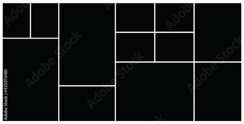 Photo frame templates collage
