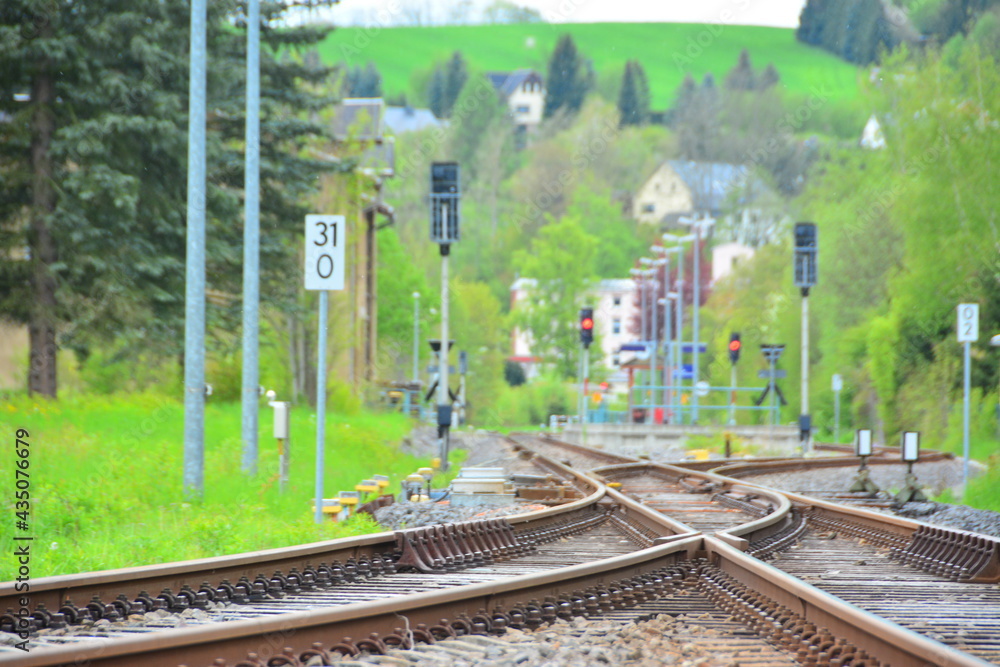 Obraz premium Altes Bahnwerk in Sachsen Lost Place 