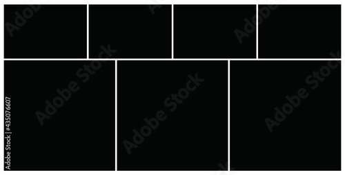 Photo frame templates collage