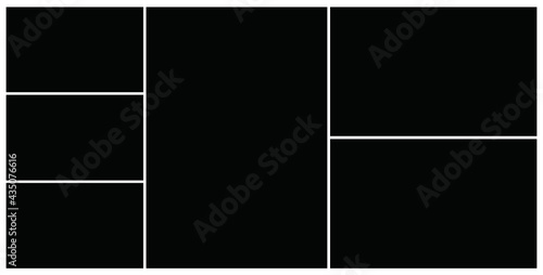 Photo frame templates collage