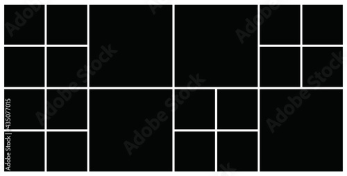 Photo frame templates collage
