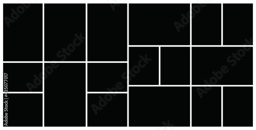 Photo frame templates collage