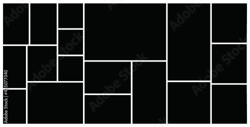 Photo frame templates collage