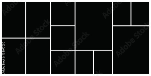 Photo frame templates collage