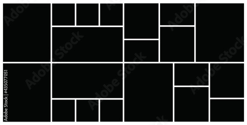 Photo frame templates collage