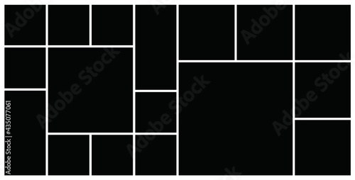 Photo frame templates collage