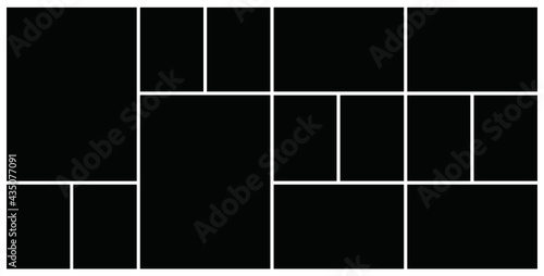 Photo frame templates collage