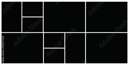 Photo frame templates collage