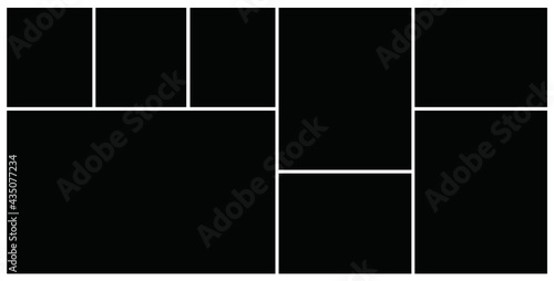 Photo frame templates collage