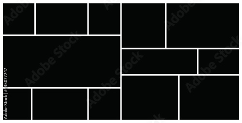Photo frame templates collage