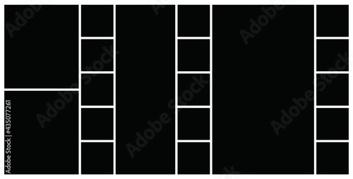 Photo frame templates collage