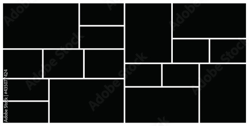 Photo frame templates collage